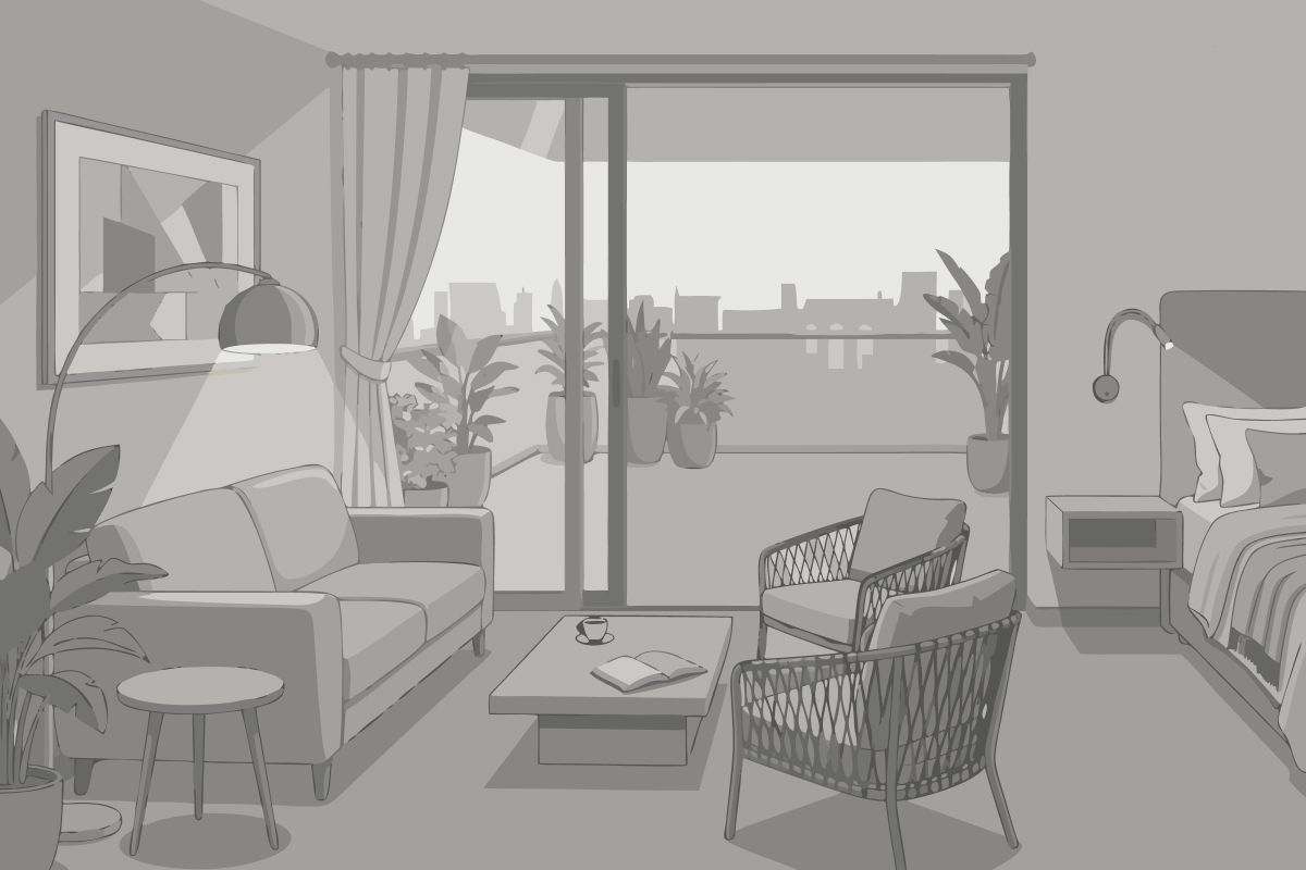 Two-Bedroom Suite with One King Bed and Two Queen Beds
